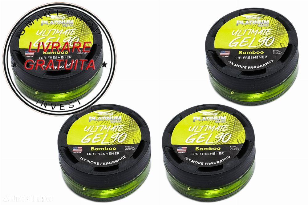 Paradise Fresh Air Ultimate Gel Odorizant Seria Platinum 4 Bucati Bamboo- livrare gratuita - 1