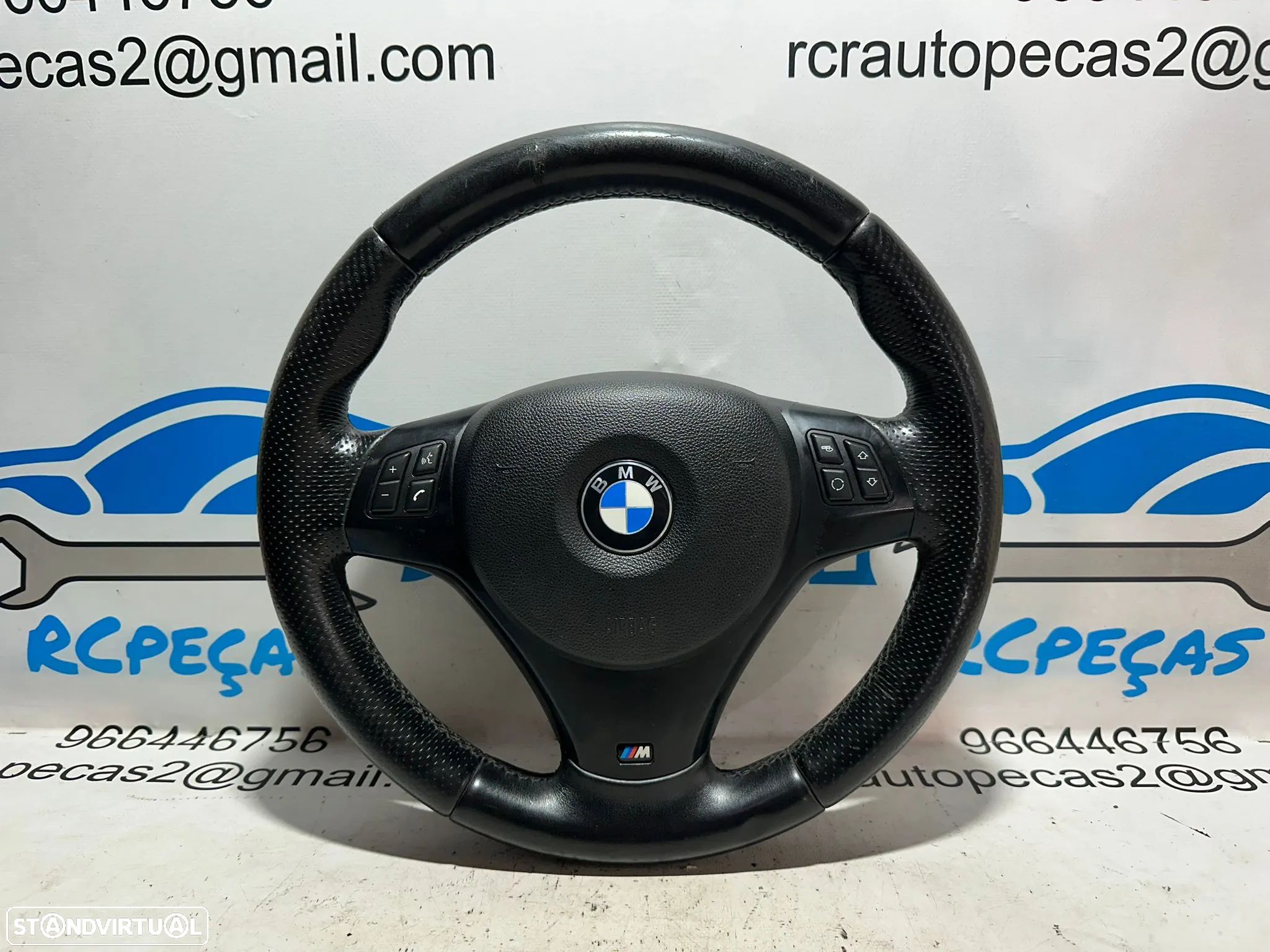 .Volante Multifunções Comandos Original BMW Pack M Serie 1 3 Pele Perfurada 7839075 - 1