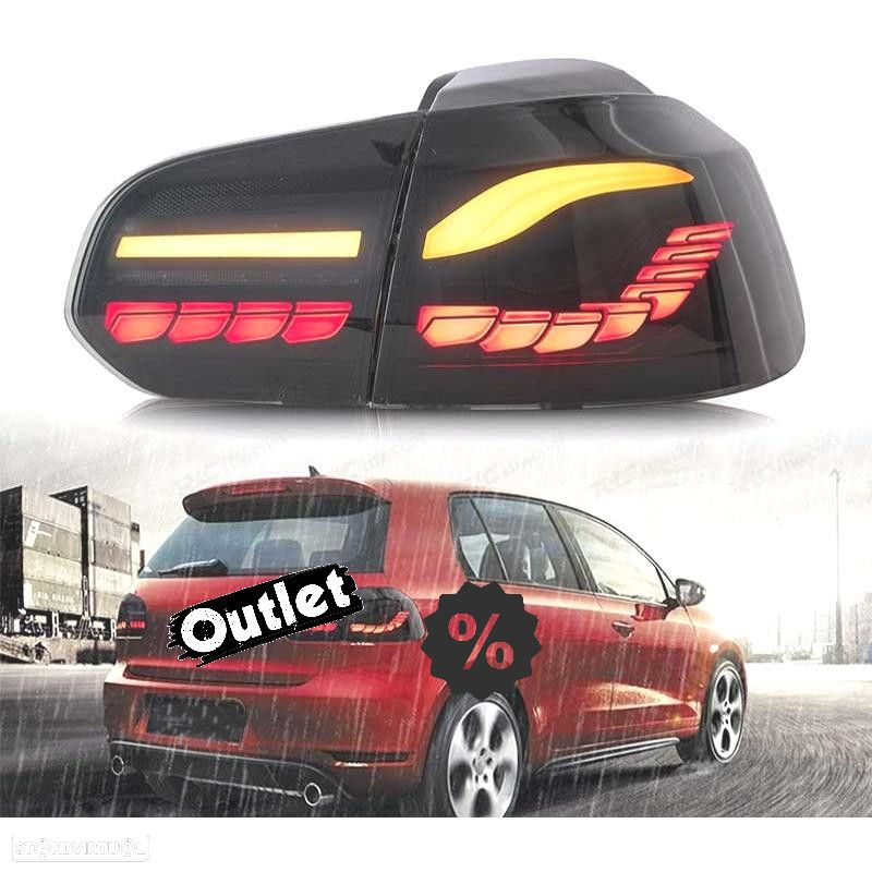 R022074C1 FARÓIS FULL LED PARA VOLKSWAGEN VW GOLF 6 08-12 BARRA DE LUZ OLED VERM - 8