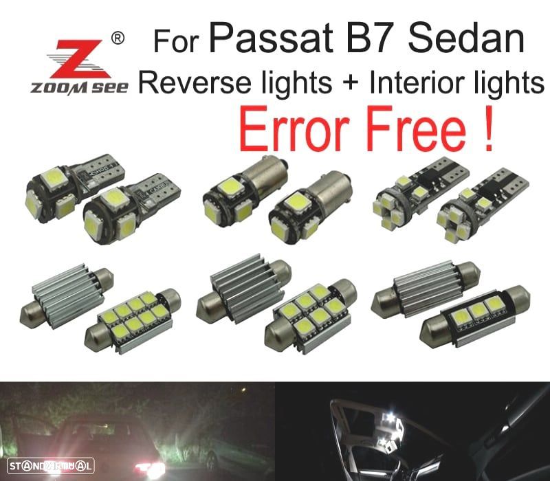 KIT COMPLETO DE 18 LÂMPADAS LED INTERIOR PARA PASSAT B7 SEDAM 12-15 - 1