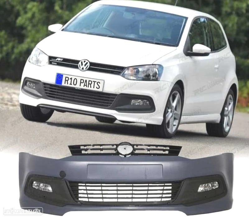 PÁRA-CHOQUES FRONTAL VOLKSWAGEN VW POLO 09-17 LOOK R - 1