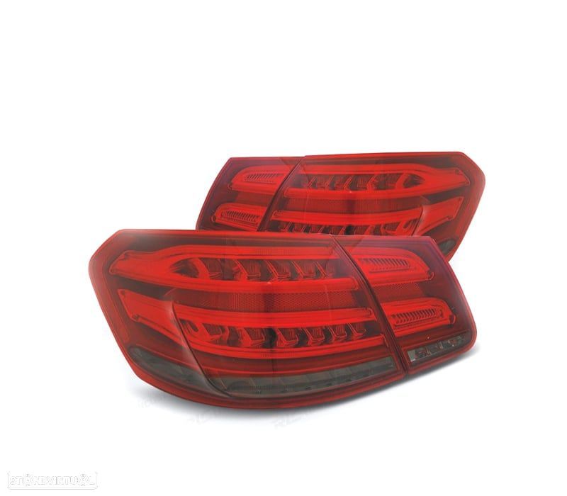 FAROLINS TRASEIROS LED MERCEDES CLASSE E W212 09-13 VERMELHO FUMADO - 1