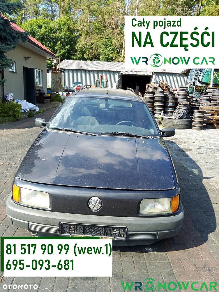 Volkswagen Passat B3 (88-91r.) 1.9 D 68KM. Silnik 1Y Skrzynia ALY pasuje do ALA, ALB, ALS ,ARC,AGC,AFE,AMA lakier LA9V.Cały na części. GWARANCJA !!!  Przód Tył Zestaw Komplet Drzwi Klapa Zderzak Błotnik Maska Grill Atrapa Szyba Pas Lampa Lusterko Boczki Fotel Kanapa Kokpit Deska Rozdzielcza Przełącznik Włącznik Sterownik Przewody Wiązka Instalacja Moduł Komputer Czujnik Listwa Pompa Alternator Wtryski Głowica Rozrusznik Kompresor Sprzęgło Dwumas Silnik Skrzynia ABS Klimatyzacji Paliwa Wspomagania Kolektor Turbina Przepustnica Zawór Chłodnica Koło Hak Belka Sanki Zawieszenie Mcpherson Półoś Amortyzator Wydech Tłumik Zacisk Most - 1