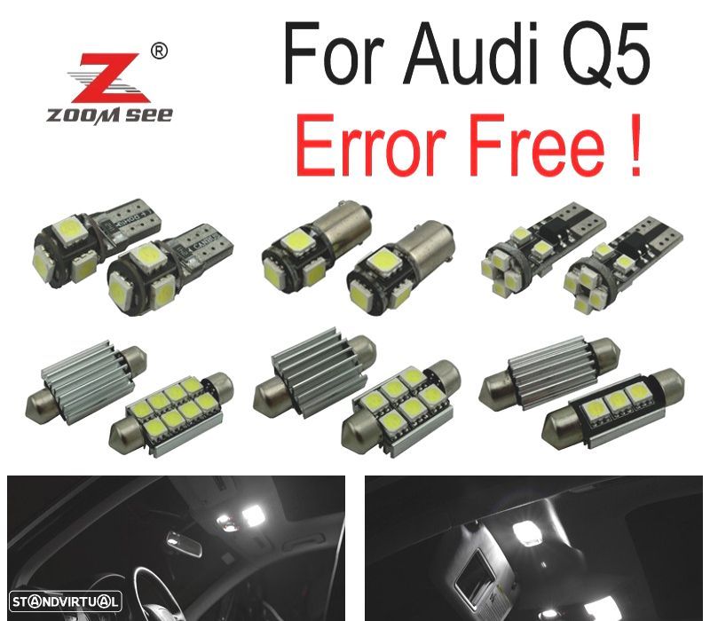 KIT COMPLETO DE 30 LÂMPADAS LED INTERIOR PARA AUDI Q5 2009- 2017 - 1