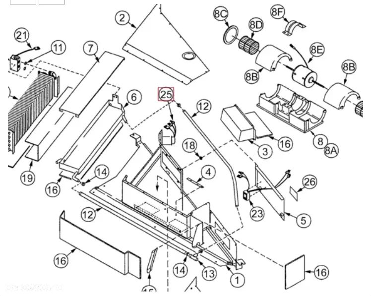 Sterownik moduł klimatyzacji termostat Case CVX150 - 1