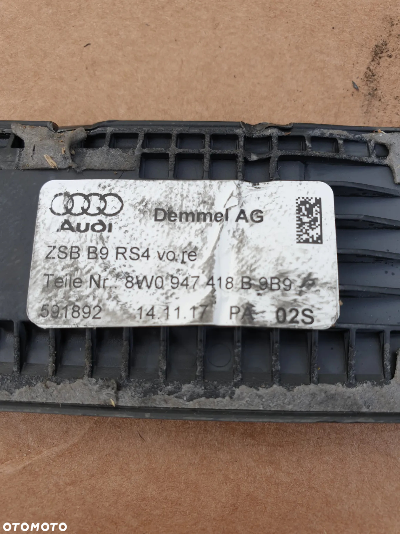 Nakładka Listwa na Próg Wewnętrzny Prawa AUDI RS4 B9 8W0947418B - 8