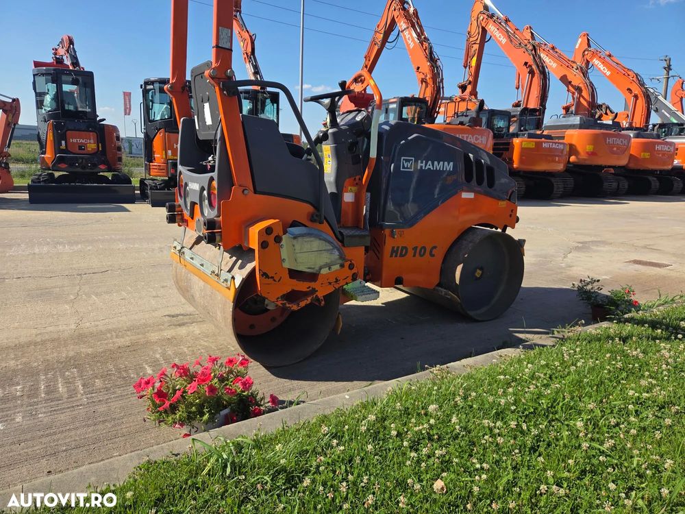 Hamm HD10C, 2019, 667h, latime tambur 1m, Masa operationala 1,5t, motor Kubota 25CP, sistem stropire, produs in Germania, posibilitate leasing 3 ani, STARE FOARTE BUNA-PROMOTIE 19.900 EUR+Tva - 9