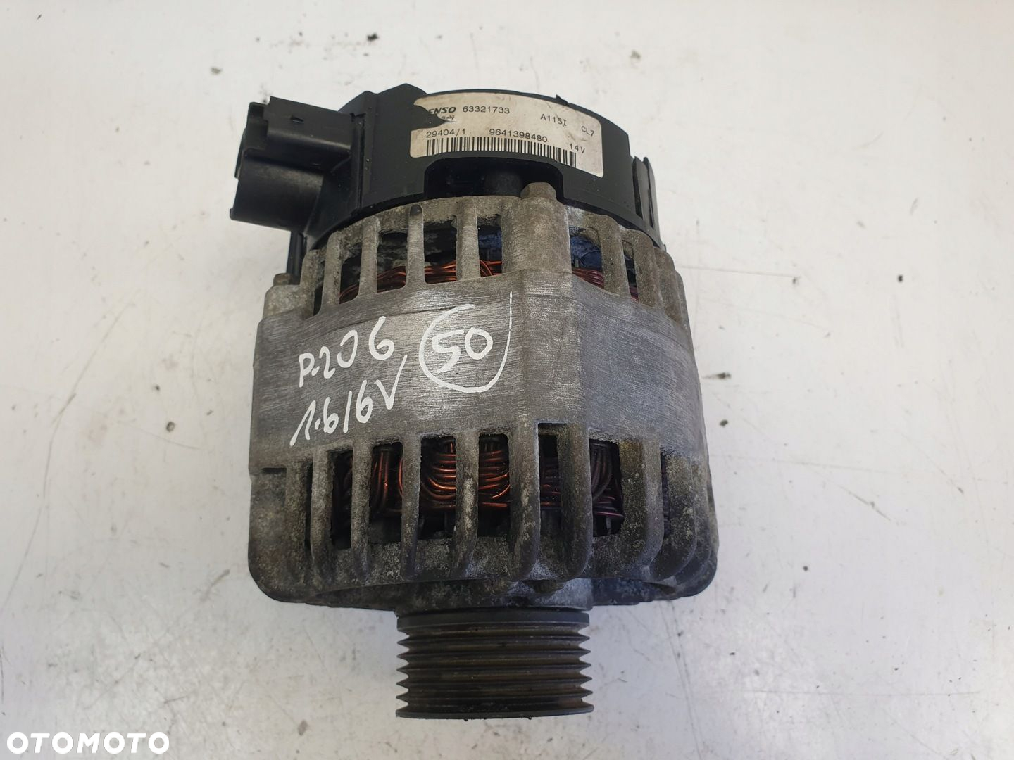 Peugeot 206 1.6 16V ALTERNATOR 9648644680 denso - 7