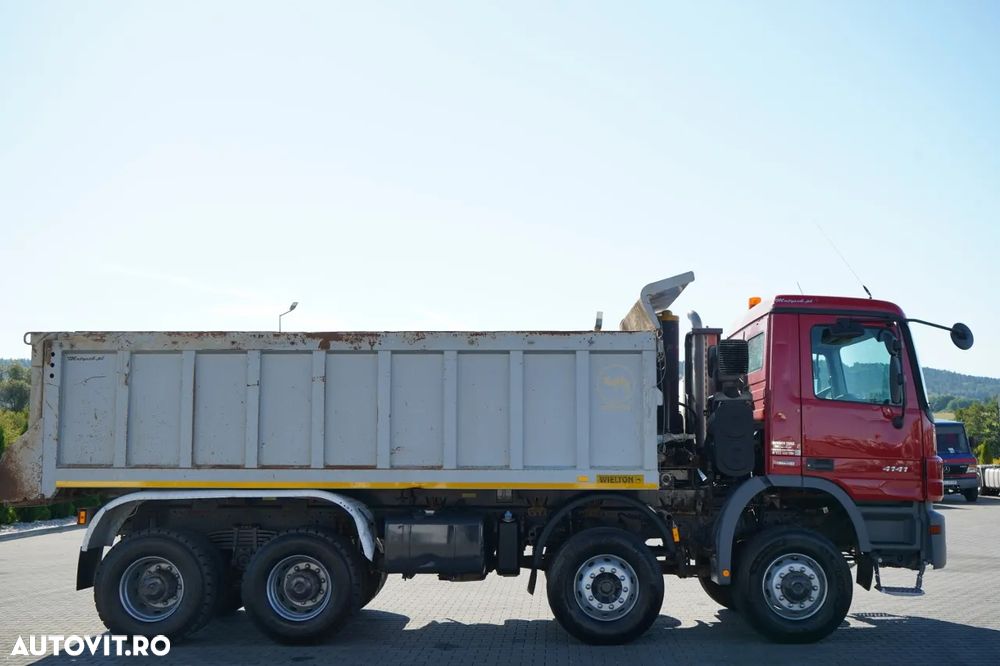 Mercedes-Benz ACTROS 4141 / 8X6 / BASCULATOR SPATE / WIELTON / EPS + AMBREIAJ / ANVELOPE 100% - 11