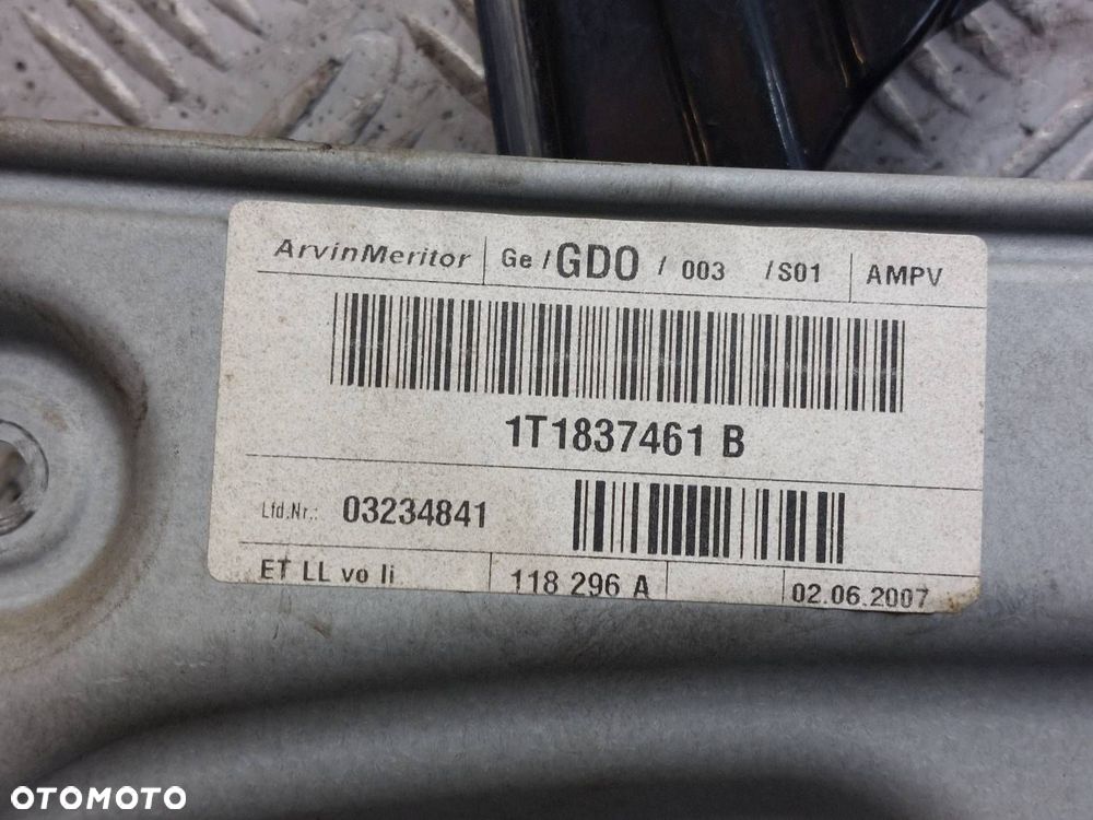 MECHANIZM PODNOŚNIK SZYBY LEWY PRZÓD ELEKTRYCZNY VOLKSWAGEN TOURAN I - 3