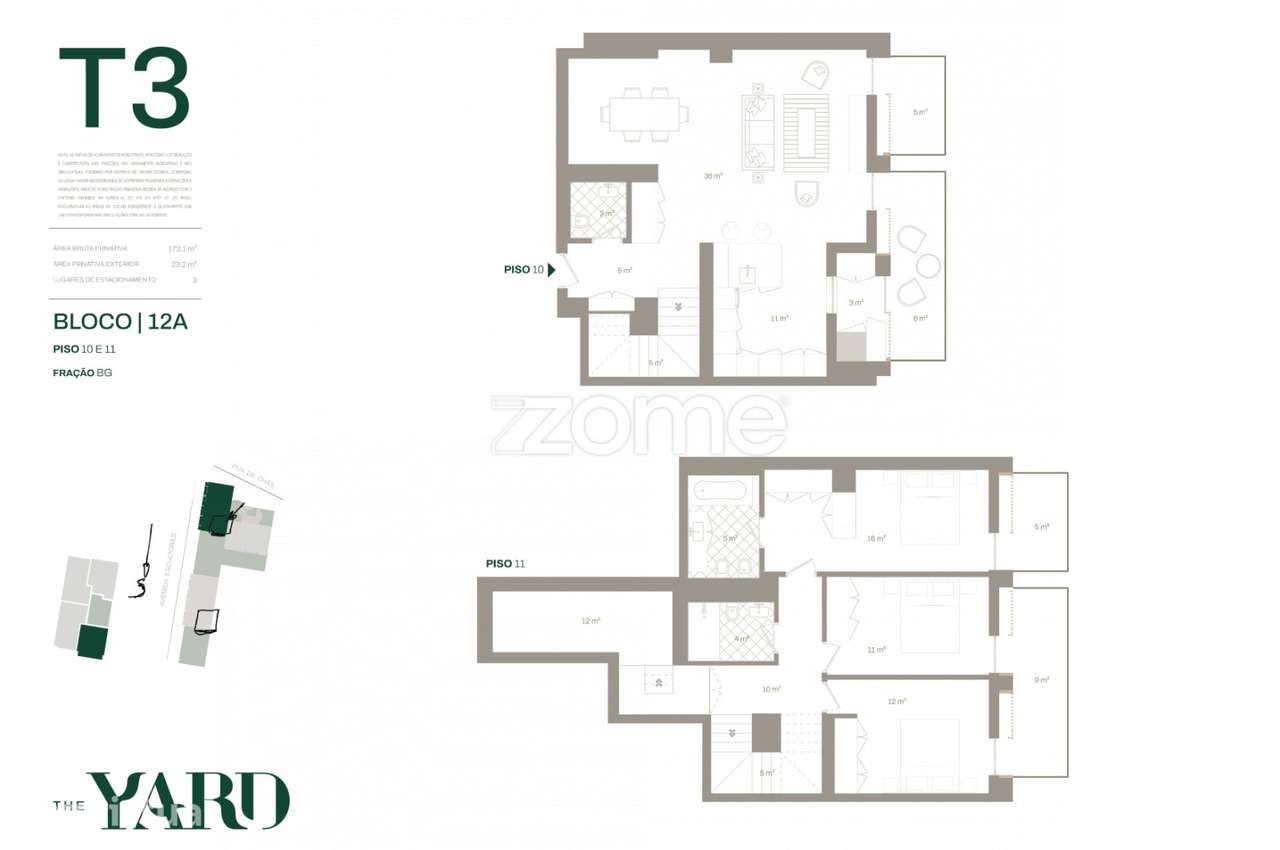 T3 Duplex The Yard | Vista Mar | Jardins da Arrábida - Grande imagem: 2/2