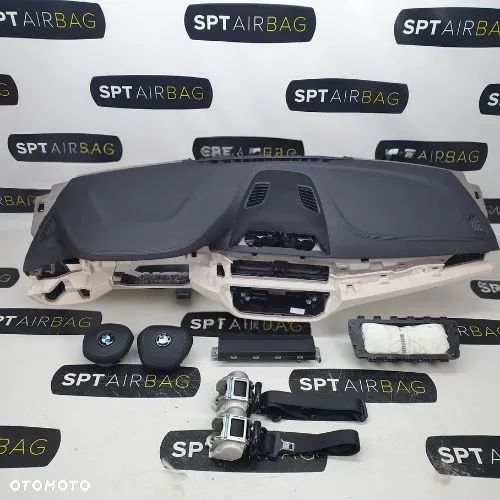 BMW G30 G31 SERIA 5 DESKA ROZDZIELCZA KONSOLA KOKPIT PULPIT PODUSZKI AIRBAG AIR BAG PASY KIT SET - 1