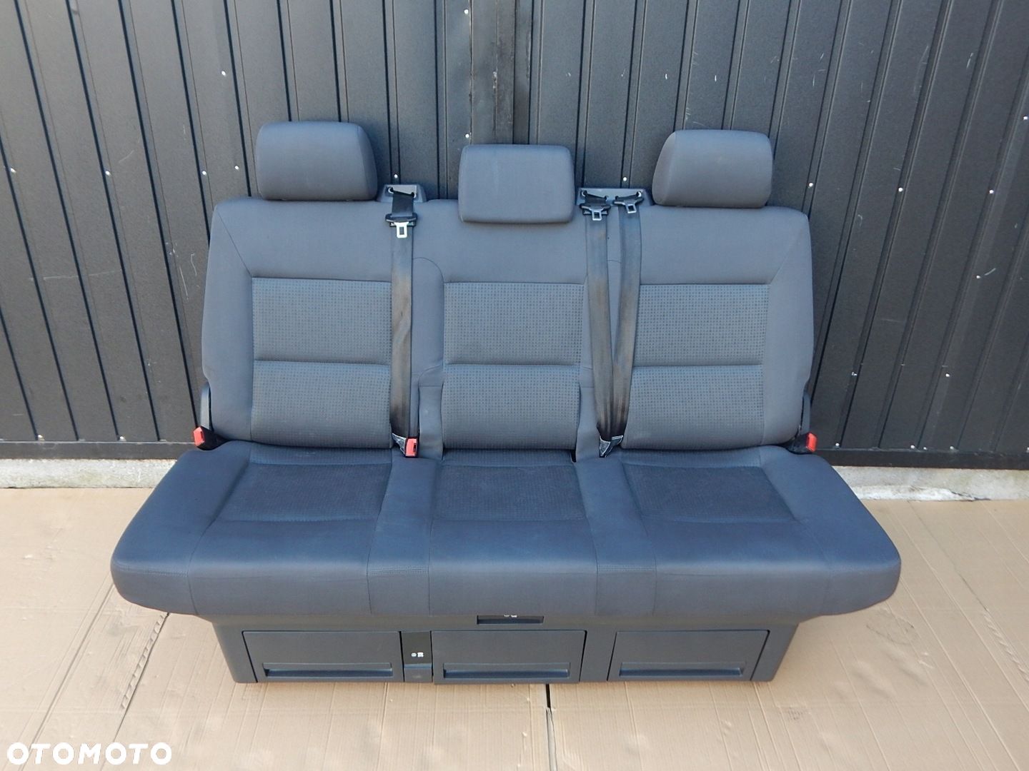 VW T5 T6 MULTIVAN fotel kanapa łóżko tył ANTRACYT - 1