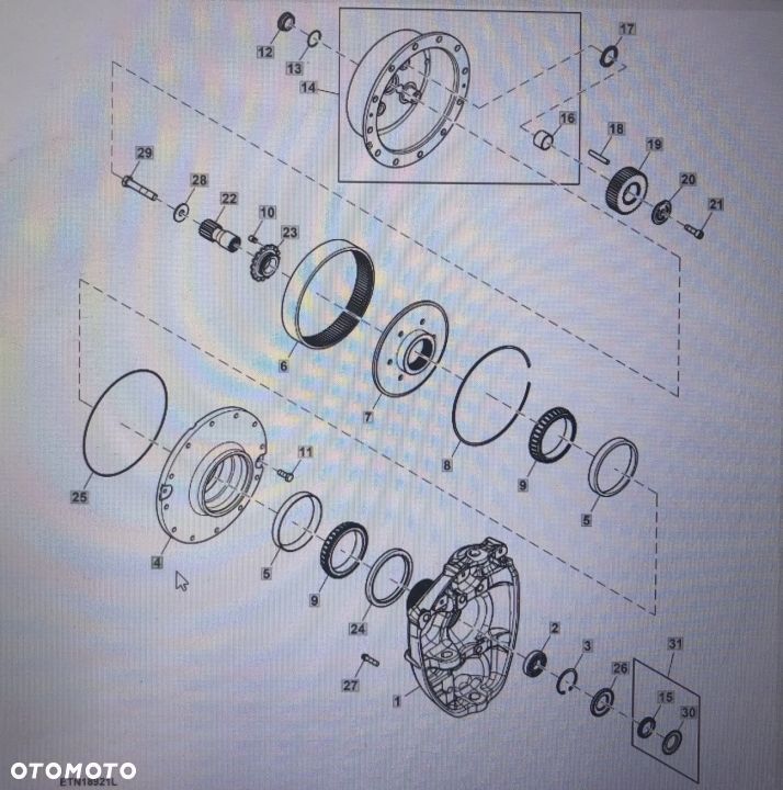 JOHN DEERE R334386/John Deere piasta/John Deere 8345R 8270R 8295R 8320R 8335R 8370R - 1