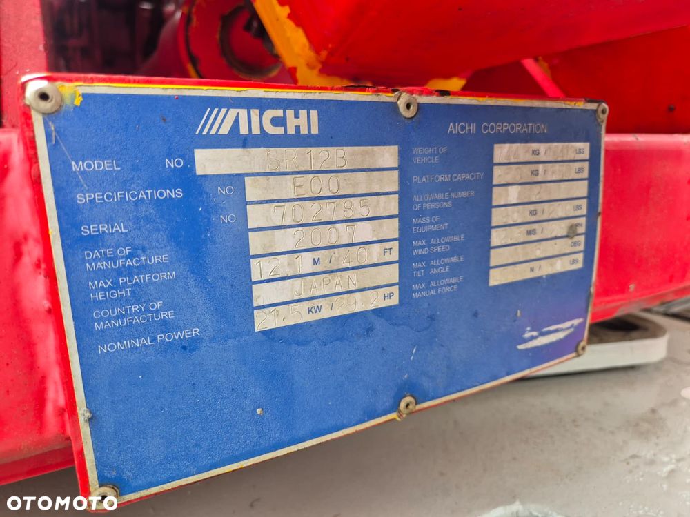Inny Aichi SR12B / 14 METRÓW / PODNOŚNIK TELESKOPOWY / GĄSIENICE / UNIKATOWY / SERWISOWANY / ODNOWIONY / MOŻLIWY TRANSPORT / W PEŁNI SPRAWNY / KOMPAKTOWE WYMIARY - 27