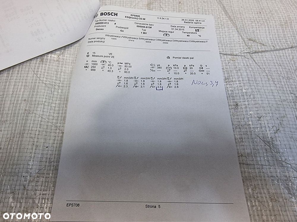 WTRYSK WTRYSKIWACZ OPEL ASTRA K J INSIGNIA B MERIVA B 1.6 CDTI 55578075 - 12