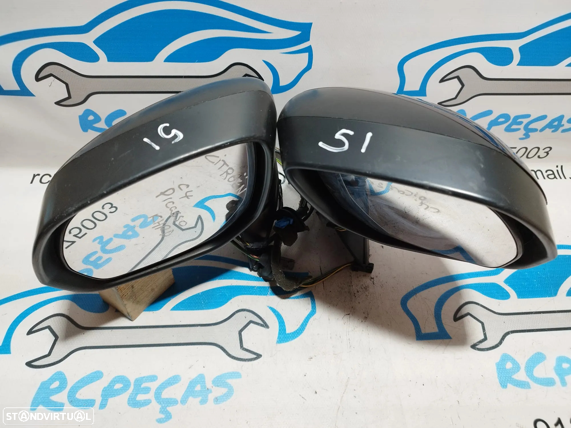 ESPELHO RETROVISOR ESQUERDO DIREITO CITROEN C4 PICASSO I 1 MK1 96819905XT 96819905 96819904XT 96819904 ELETRICO AQUECIDO ESPELHOS RETROVISORES - 6