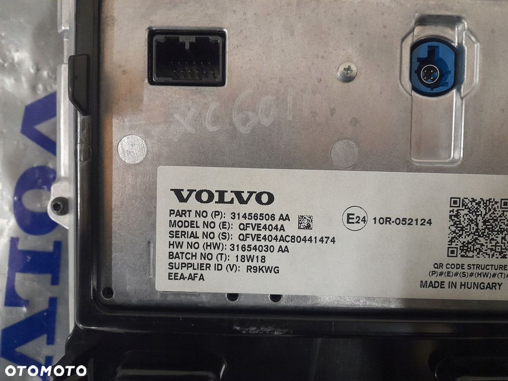 wyświetlacz panel środkowy 31456506 volvo xc60 ii 2018r - 4