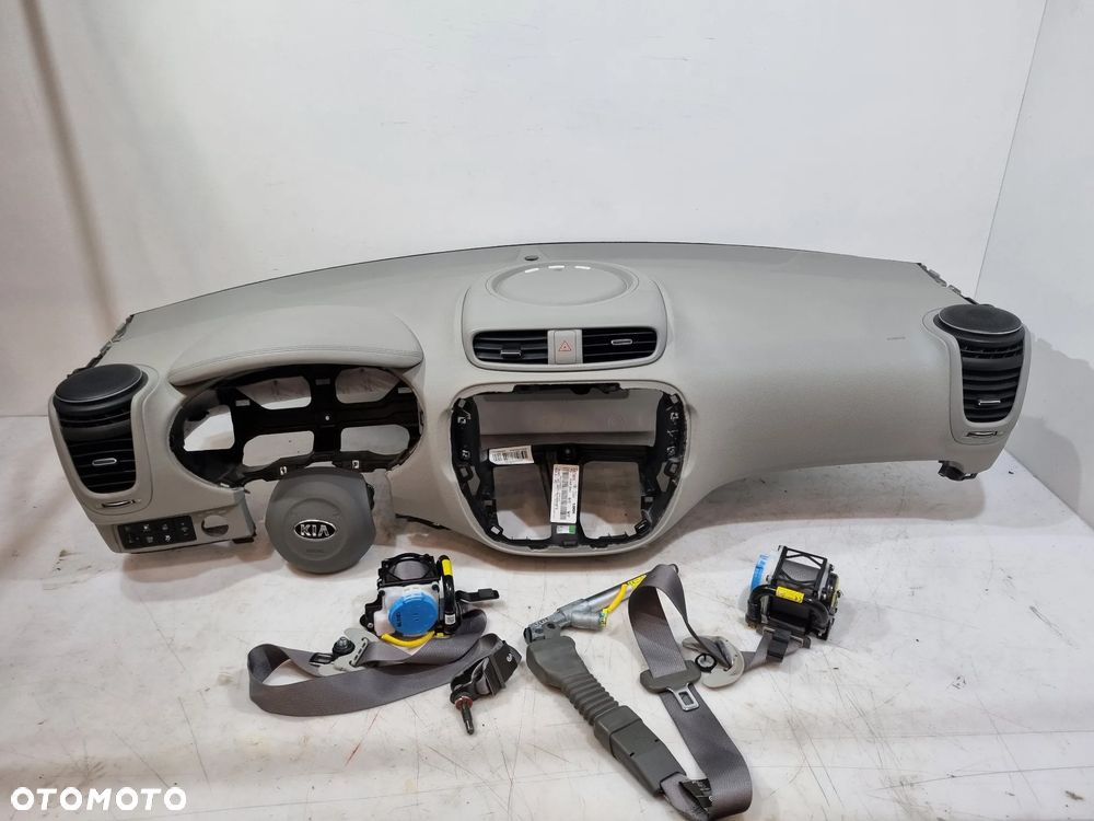 KIA SOUL II KONSOLA DESKA ROZDZIELCZA KOKPIT SZARA ORYGINAŁ AIRBAG EUROPA - 1