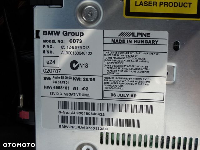 BMW E90 E92 Radio Professional Czytnik CD 6975013 - 11