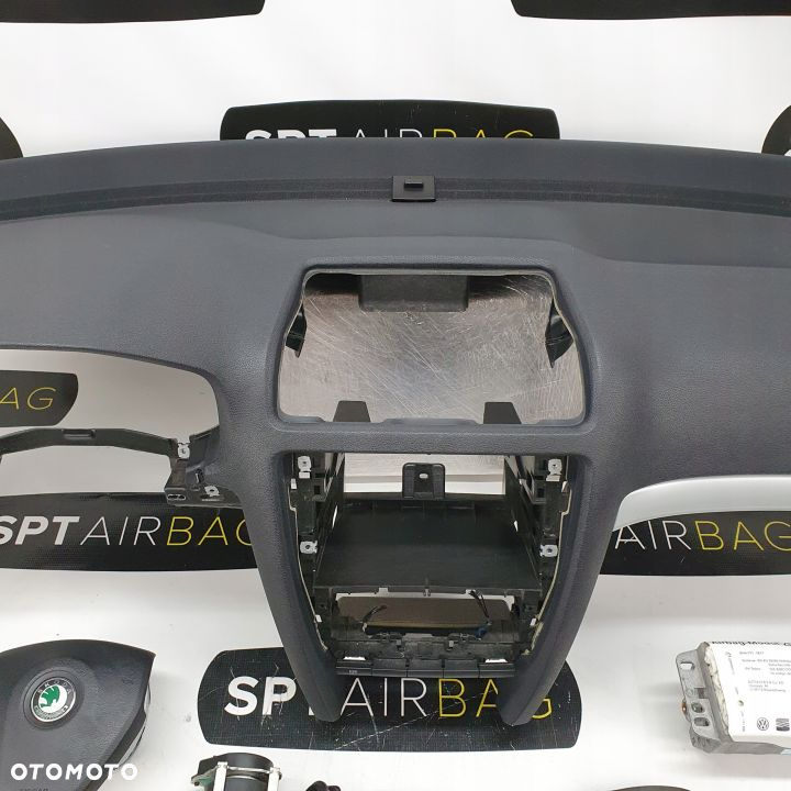 SKODA OCTAVIA 2 II VRS DESKA ROZDZIELCZA KONSOLA KOKPIT PULPIT PODUSZKI AIRBAG AIR BAG PASY KIT SET - 3