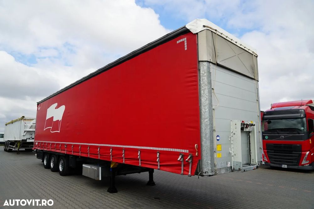 Schmitz Cargobull CORTINĂ / MEGA / PLATĂ JOSĂ / CAMION DIN OȚEL - 9 M / ACOPERIȘ CULISANT / AXĂ CULISANTĂ - 2