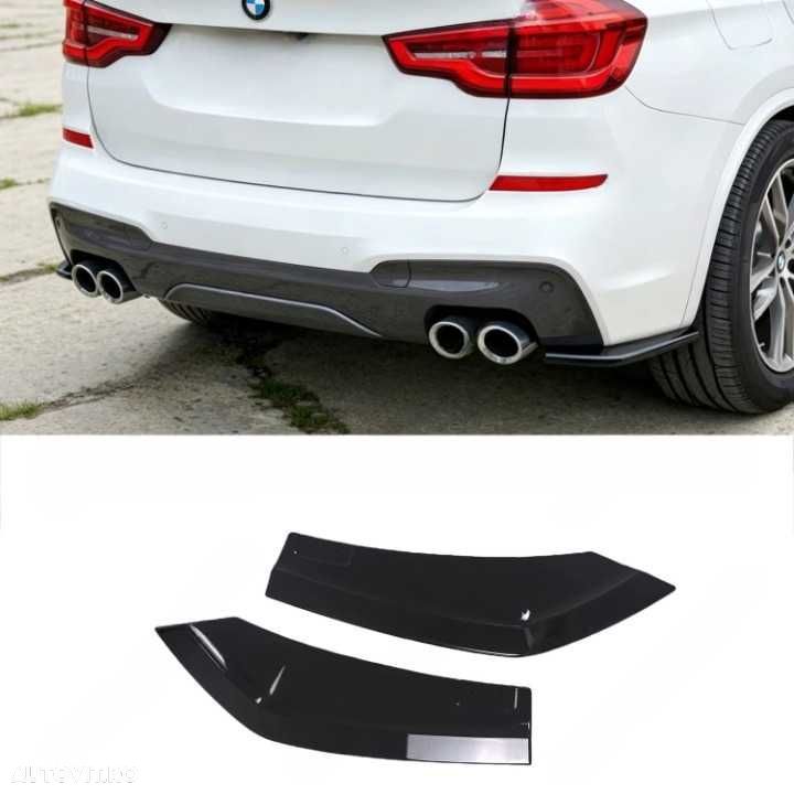 Extensii Splitere Prelungiri Bara Spate Jos Ornamente Laterale BMW X3 G01, Negru Lucios - 5
