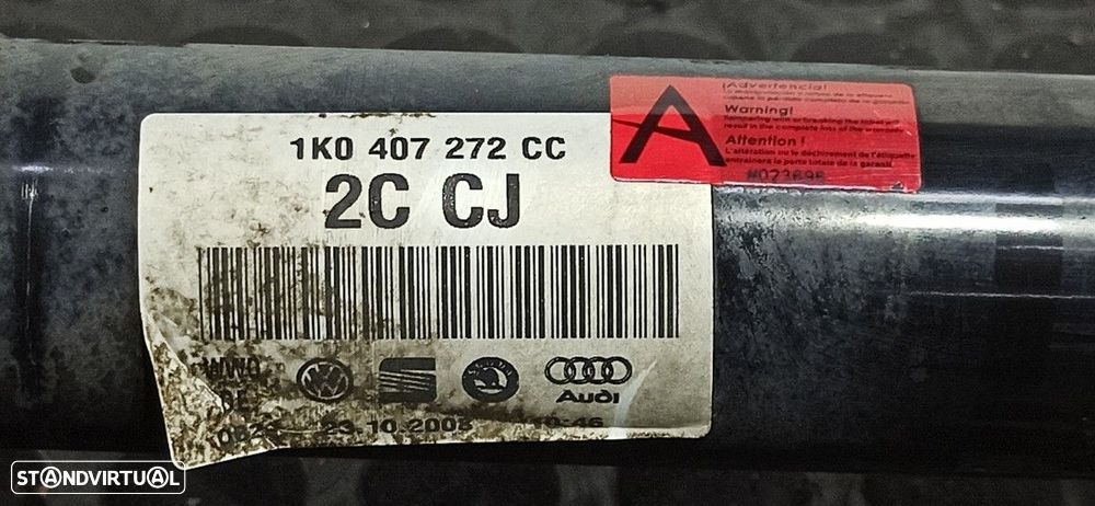 TRANSMISSÃO FRENTE DIREITA SKODA OCTAVIA BERLINA (1Z3) ELEGANCE - 4