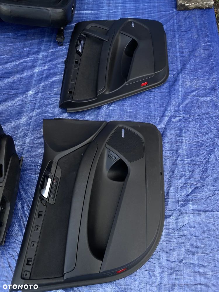 FOTEL FOTELE KANAPA BOCZKI PODŁOKIETNIK WNĘTRZE KOMPLET CZARNE SKÓRY ELEKTRYKA AUDI Q7 4L 2007 S-LINE  EUROPA - 10