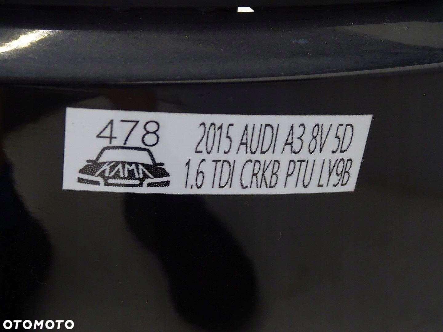 ZDERZAK TYŁ TYLNY AUDI A3 8V  5D 5 DRZWI SPORTBACK  13-16R CZARNY LY9B - 15