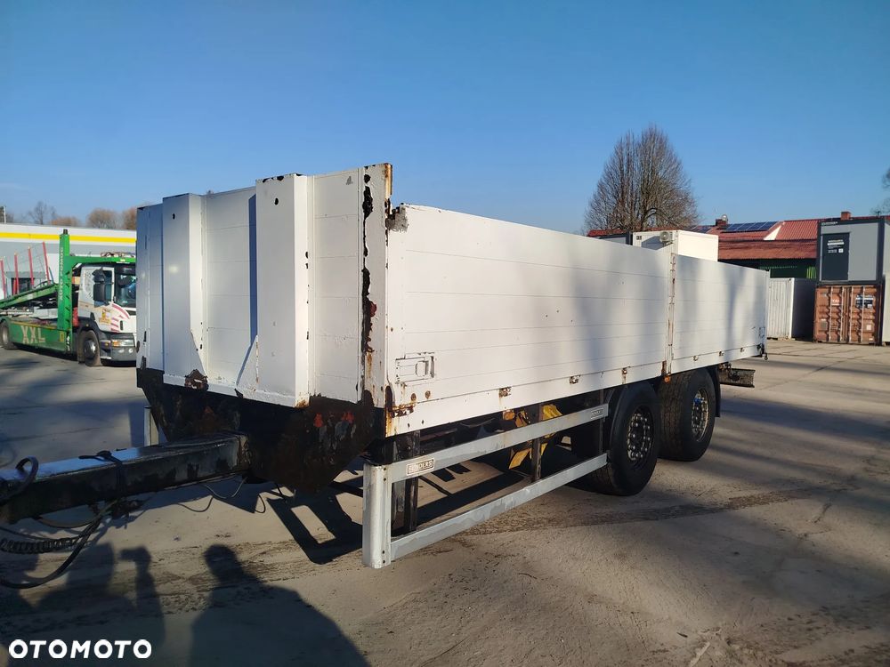 Renders Przyczepa burtowa tandem 7 m budowlanka górny sprzęg - 13