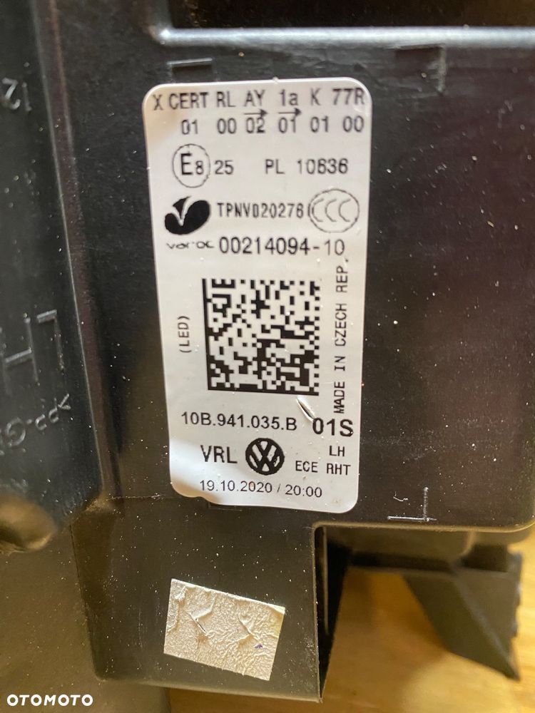 LAMPA LEWA PRZÓD VW ID.3 IQ LIGHT FULL LED EUROPA 10B941035B - 8