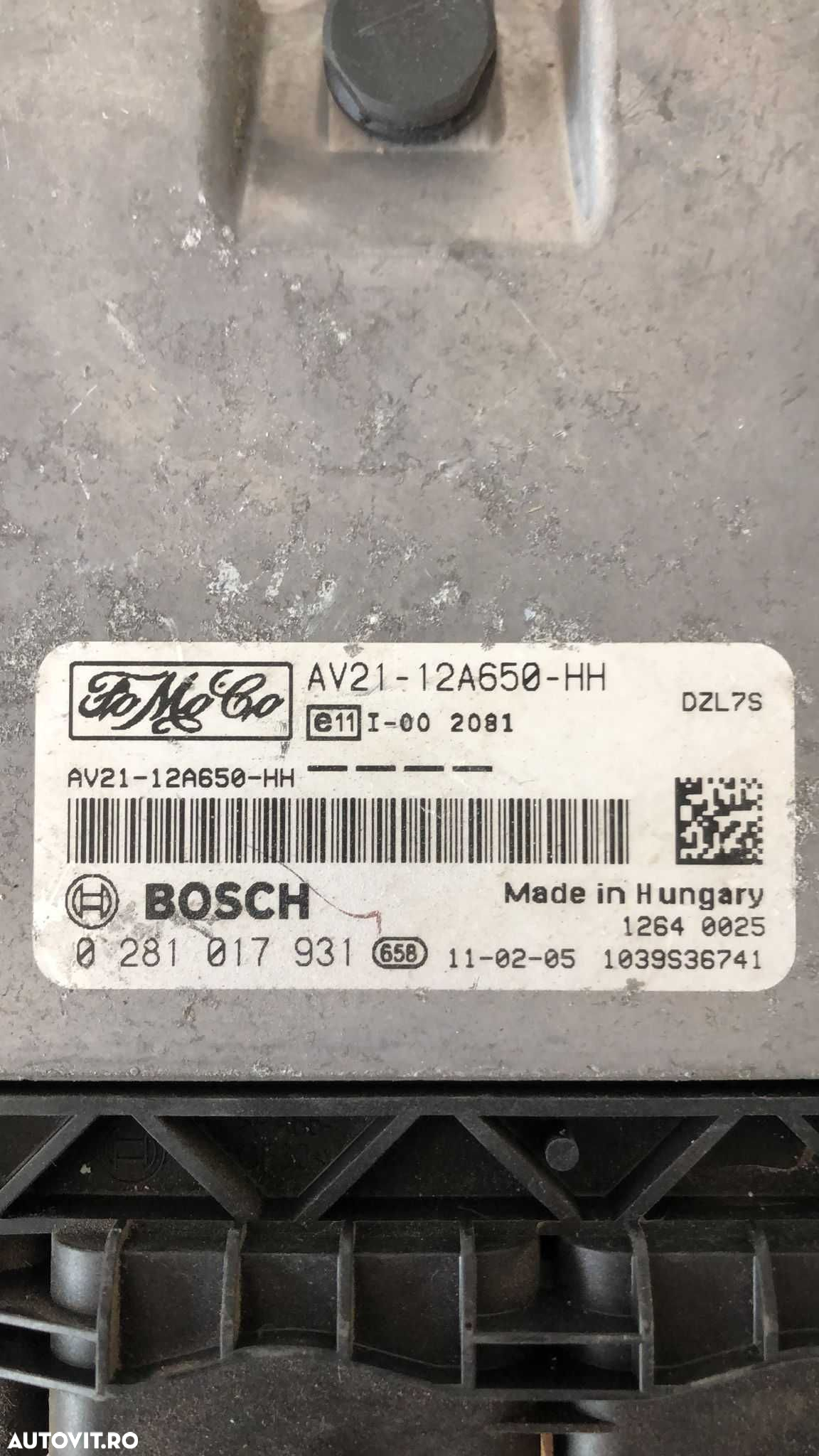 ECU Calculator motor Ford Fiesta 1.6 TDCI, cod 0281017931 - 2