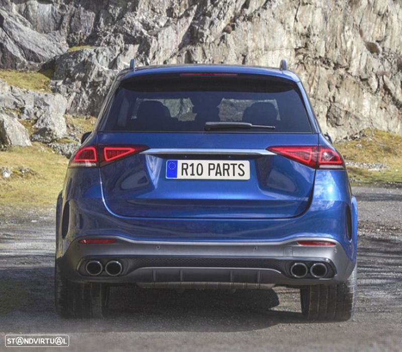 DIFUSOR MERCEDES GLE W167 AMG 19- LOOK GLE53 PRETO - 4