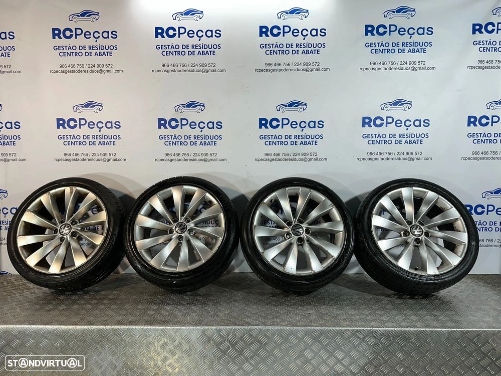 .Conjunto Jantes 18 Interlagos Originais VW Volkswagen 5x112 8J ET41 3C8601025D - 3
