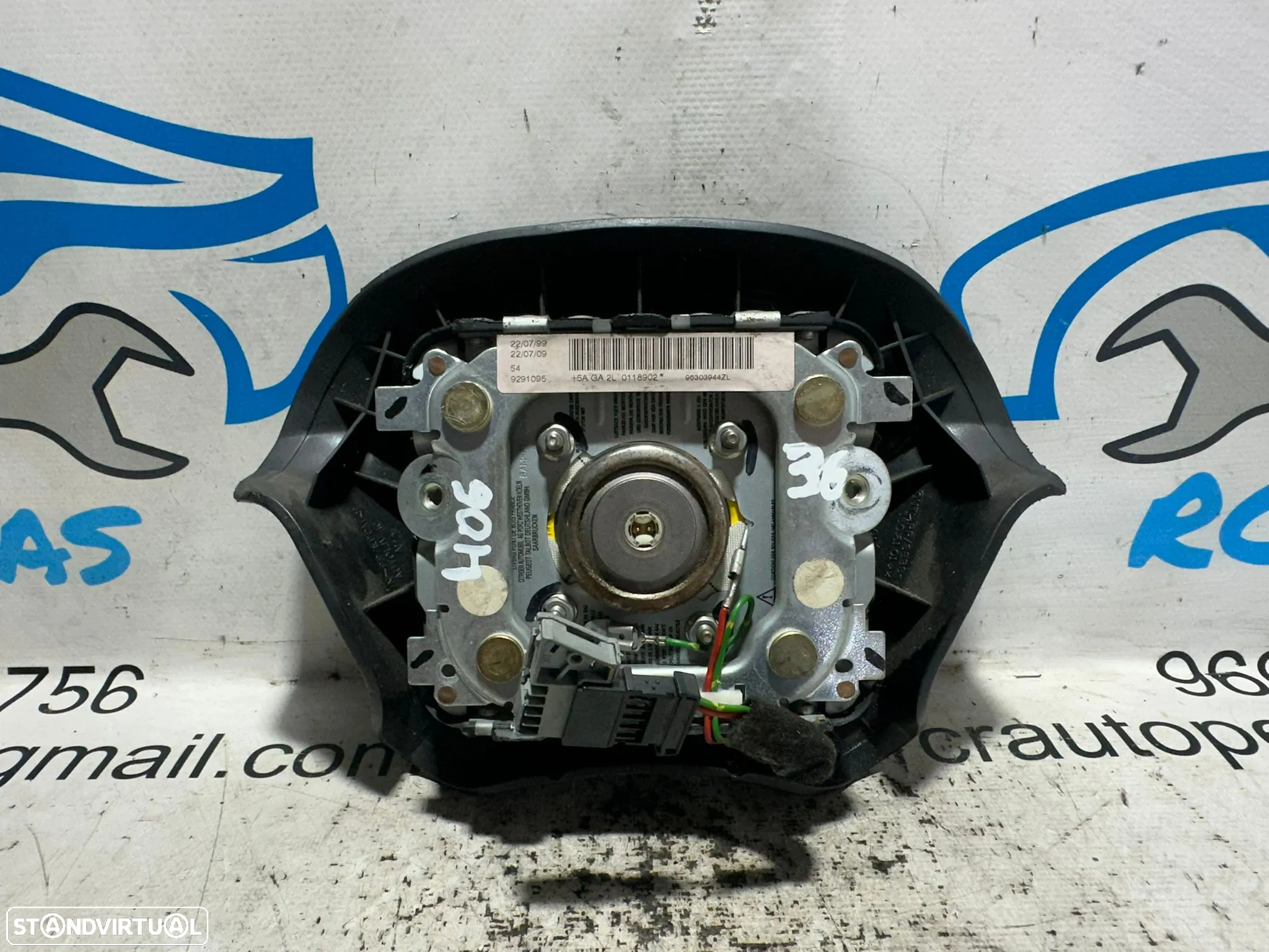 .Airbag Volante Guiador Original Peugeot 406 96303944ZL 1995 - 2005 - 6