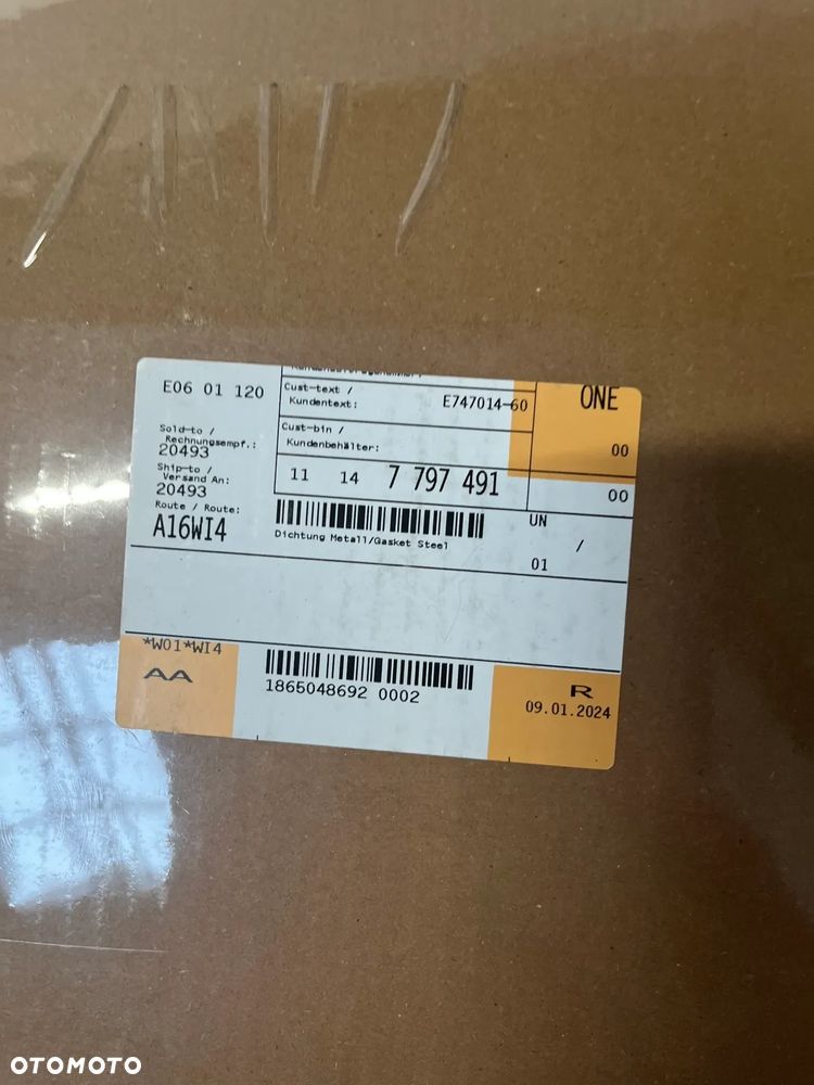 BMW E60LCI E71 E84 X1 USZCZELKA METALOWA 7797491 NOWE - 2
