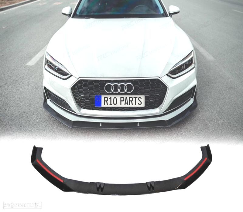SPOILER LIP AUDI A5 LOOK RS5 16-19 PRETO - 1