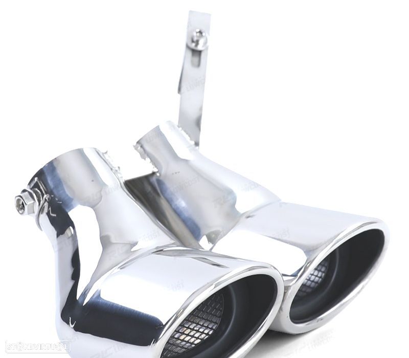 PONTEIRAS DE ESCAPE MERCEDES C W203 00-07 CROMADO - 1