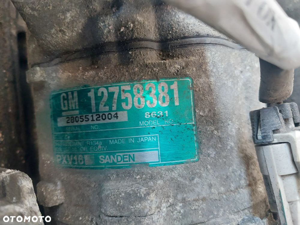 Kompresor sprężarka klimatyzacji pompa Saab 93 FL Lift Opel Vectra C Astra Bertone 1.8 2.0 1.9 Sanden PXV16 8831 12758381 - 2
