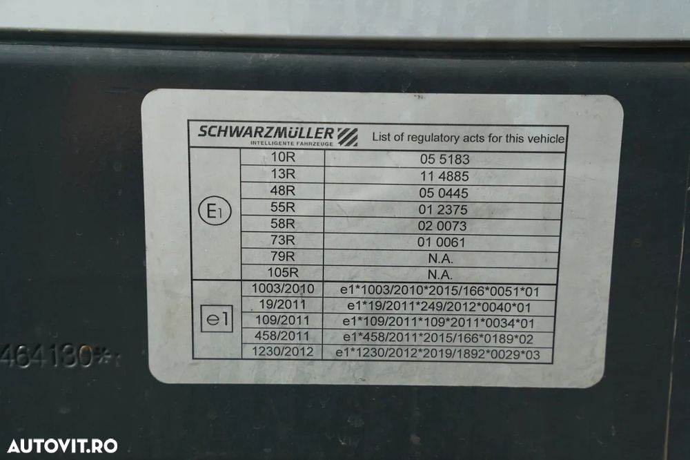 Schwarzmuller / SEMIREMORCĂ CU PRELATĂ (CURTAINSIDER) / STANDARD / CUTIE PENTRU PALETI / AXE SAF / - 24