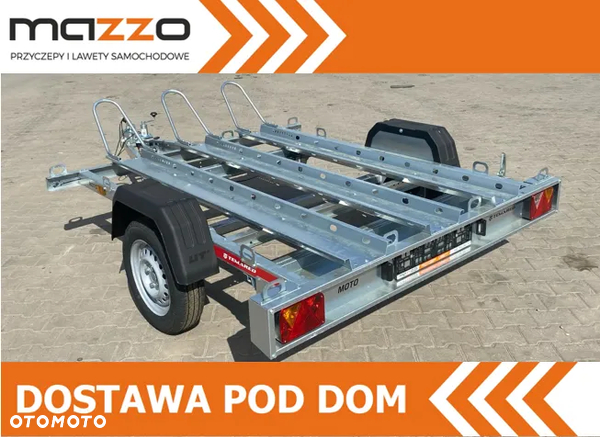 TEMARED DOSTAWA Przyczepa motocyklowa 230x155cm DMC750kg na 3 motory UCHYLNA