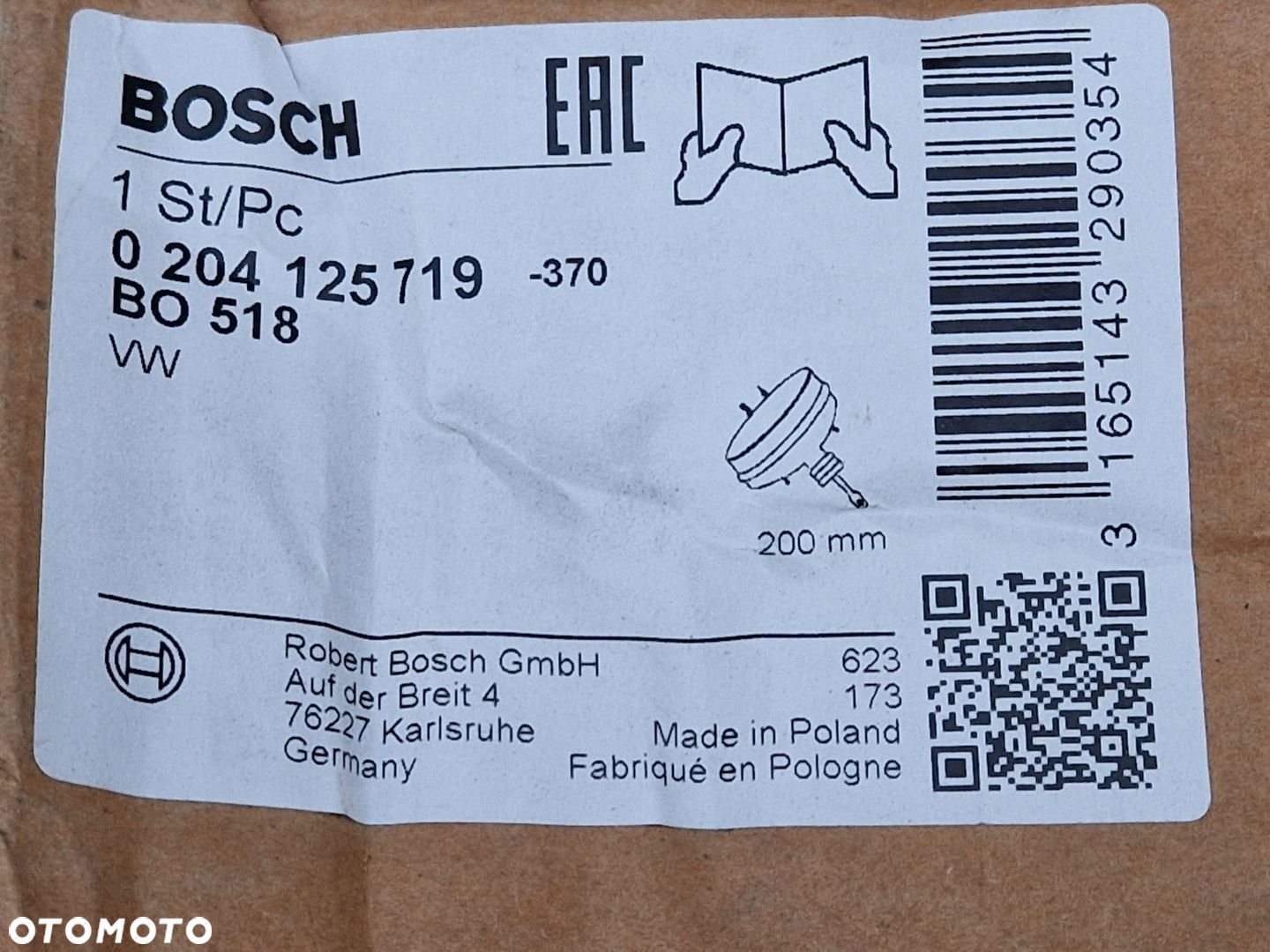 VW SKODA SEAT AUDI SERWO Bosch 0 204 125 719 NOWE ORYGINAŁ - 4