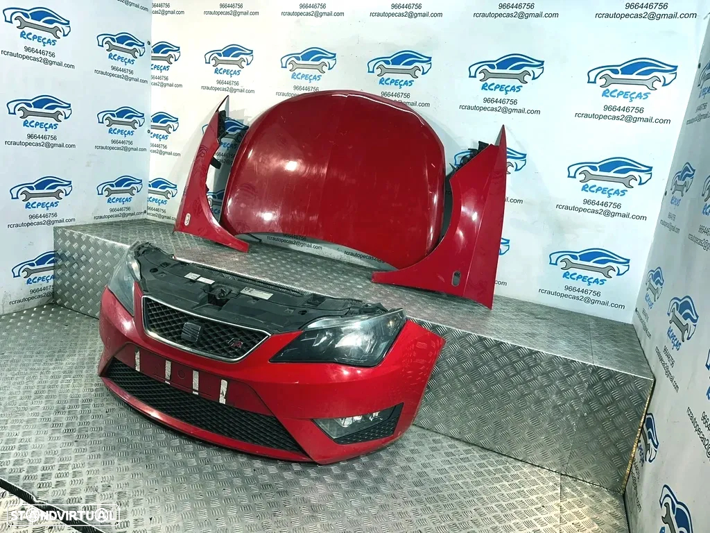 Seat Ibiza 6J FR TSI Facelift Fase 2 FRENTE COMPLETA 2008 / 2017 - Parachoques Radiador Parachoque Guarda Lamas Guarda-Lama Optica Opticas Farois Farol Grelha Reforço Fibra Halogeneo TDI - 4