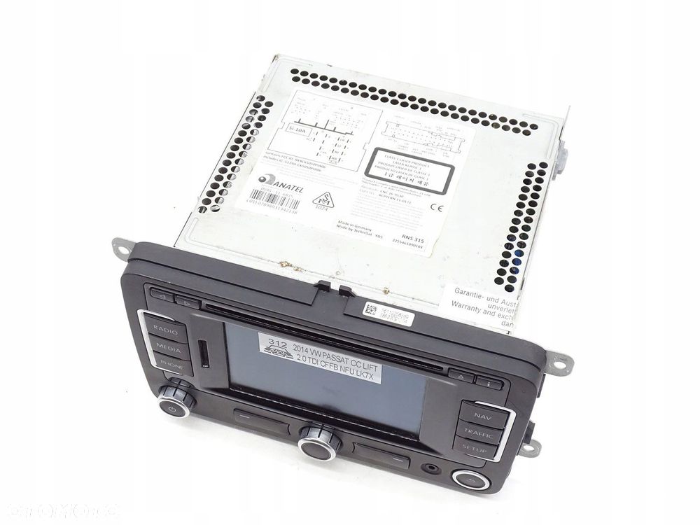 RADIO RADIOODTWARZACZ NAVI NAWIGACJA MULTIMEDIA CD VW PASSAT CC 3C8035279M - 2