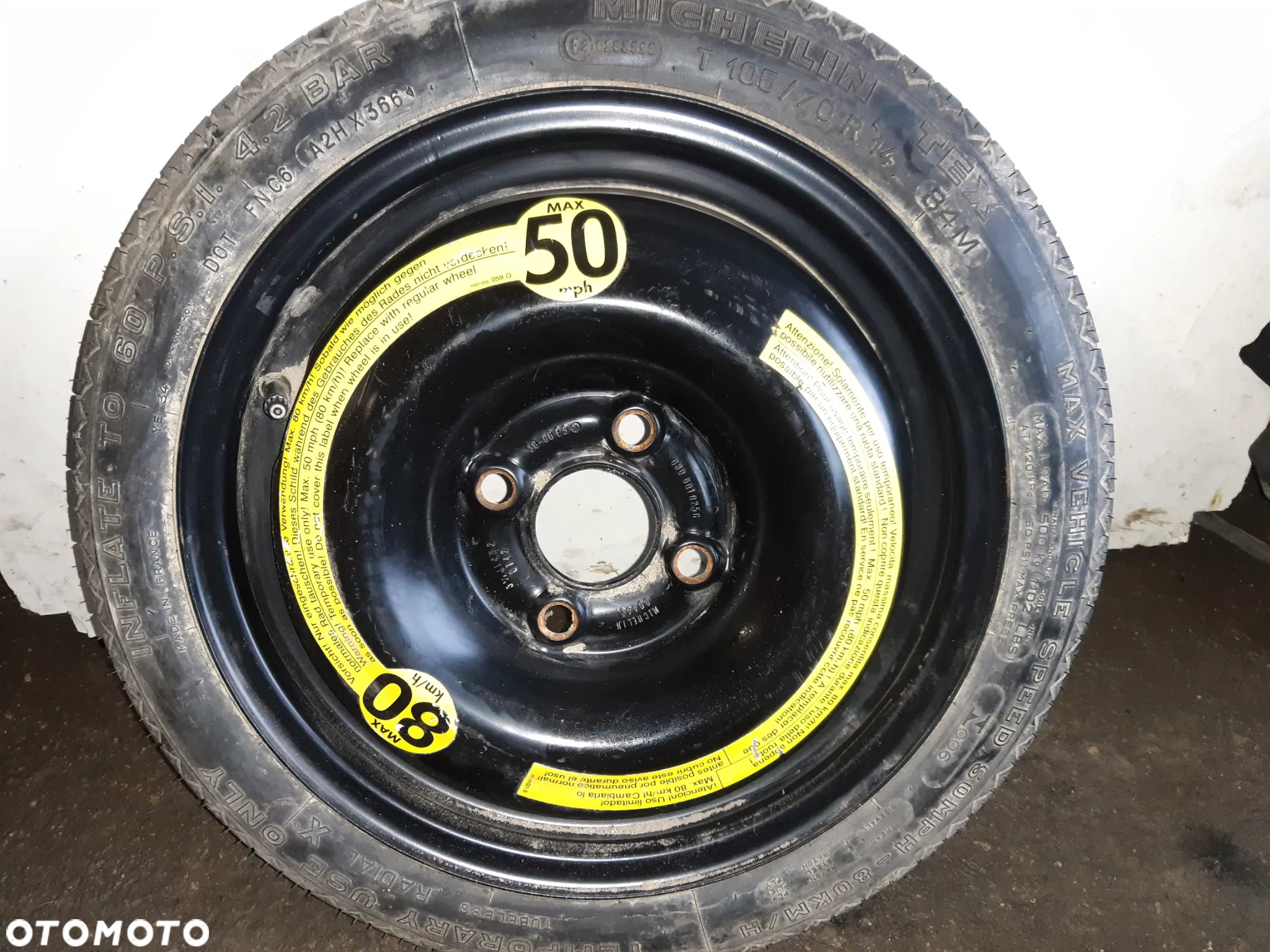 Kolo dojazdowe 14'   4x100 super stan - 2