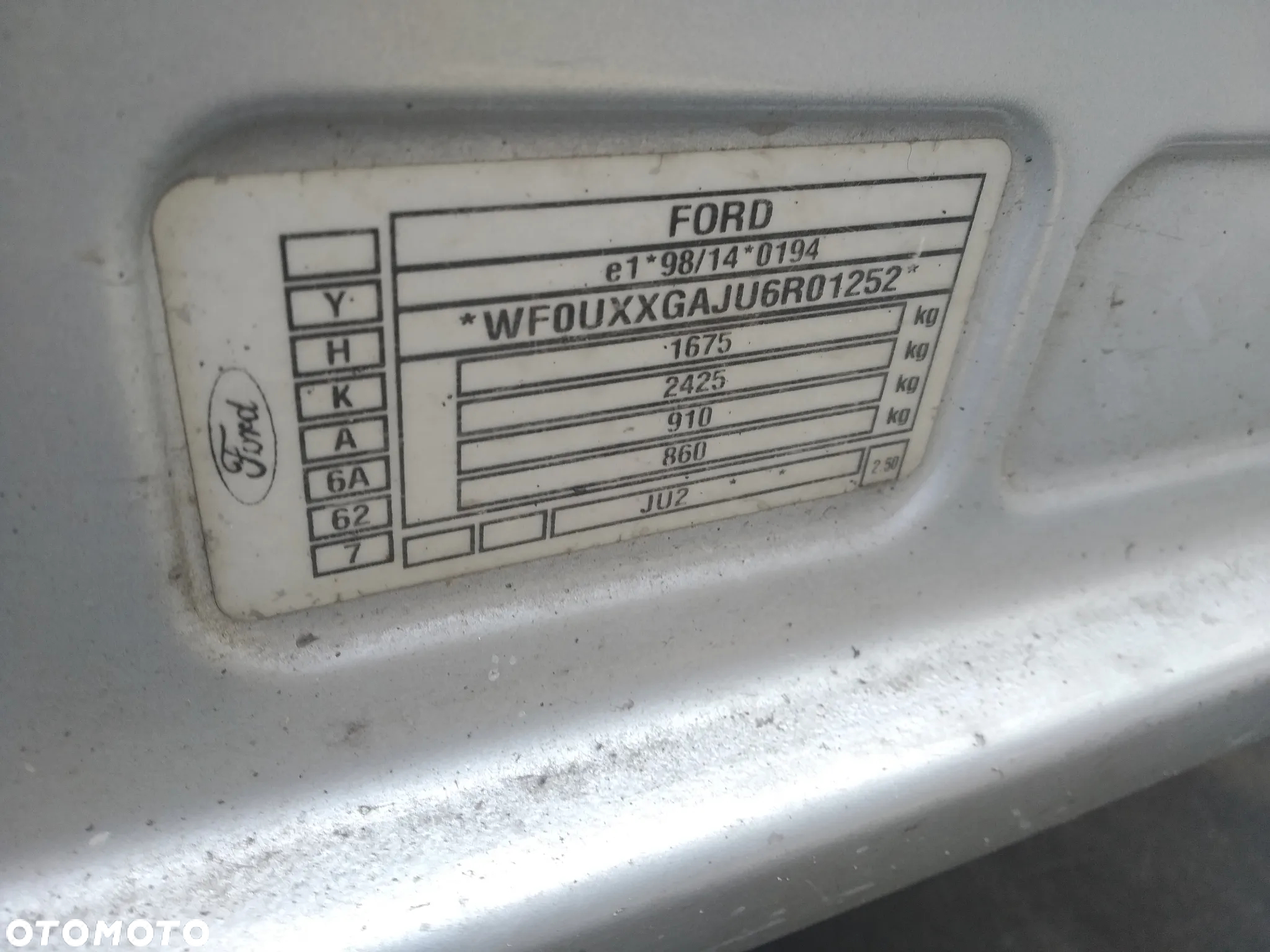 FORD FUSION I 05 - 12 1.6 TDCI HHJA - ZDERZAK TYL TYLNI PDC 62 - 34