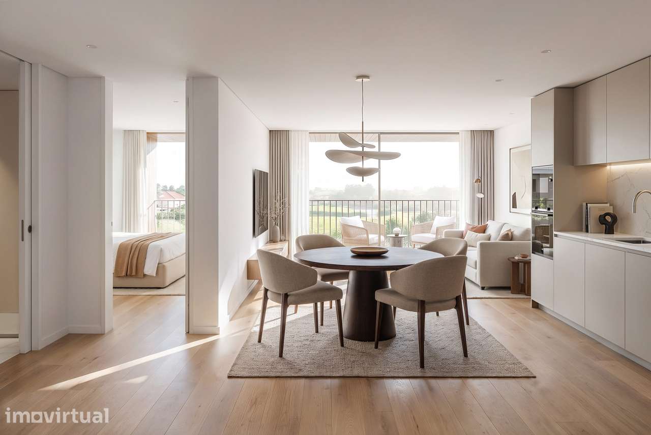 Apartamento T1 com varanda e 1 lg garagem | Piscina na cobertura - Grande imagem: 5/21