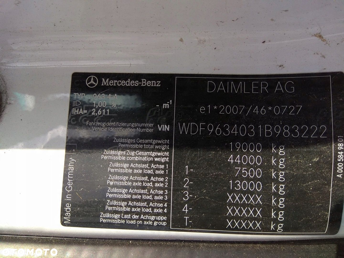 MB ACTROS MP4 1845 BELKA OŚ ZWROTNICA PIASTA PRZÓD - 13