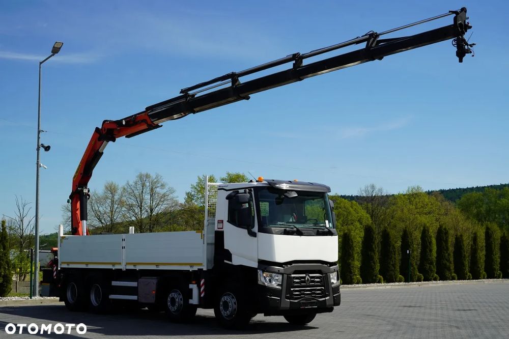 Renault C 430 / 8x4 / SKRZYNIOWY 7 M + HDS PALFINGER 33002 -wysów: 14,5 M / UDŹWIG 9800 KG / STEROWANIE RADIOWE / ROTATOR / EURO 6 - 2